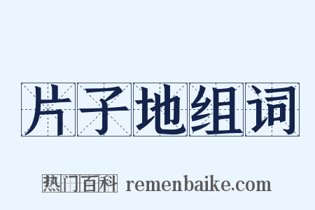 片子地组词是什么意思的图片